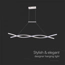 9W(1000Lm) LED-designarmatur, V-TAC, IP20, svart, varmvitt ljus 3000K