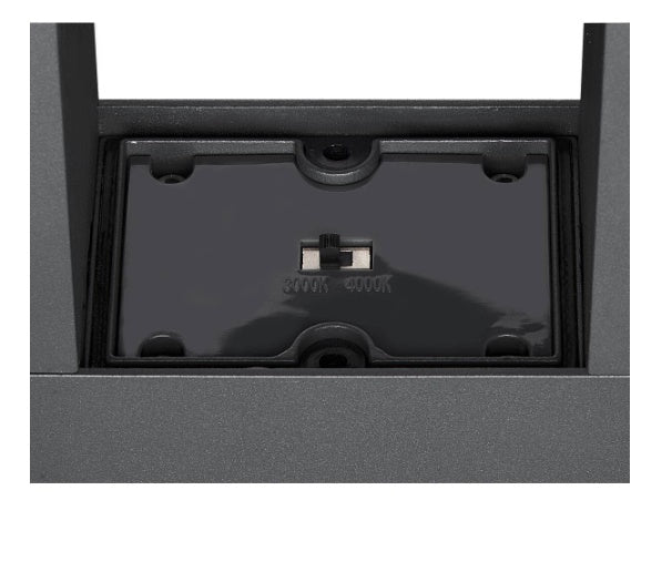 24W(1100/1200Lm) ESKINA FRAME 125 Pole double surface-mounted LED luminaire, anthracite, IP65, IK006, neutral white 4000K