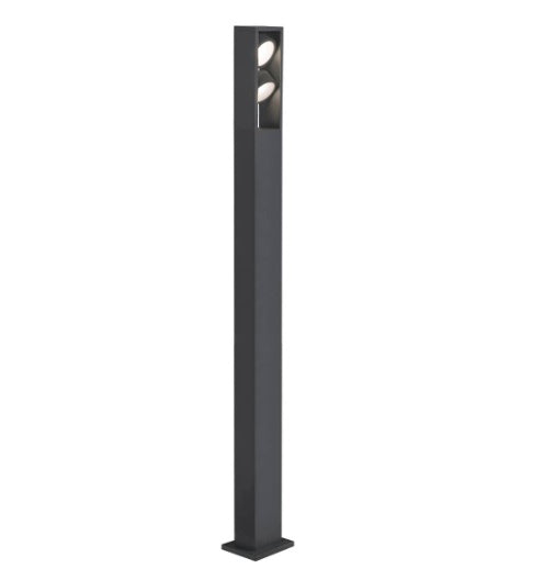 27W(1100/1200Lm) ESKINA FRAME 175 Pole двойной накладной светодиодный светильник, антрацит, IP65, IK006, нейтральный белый 4000K