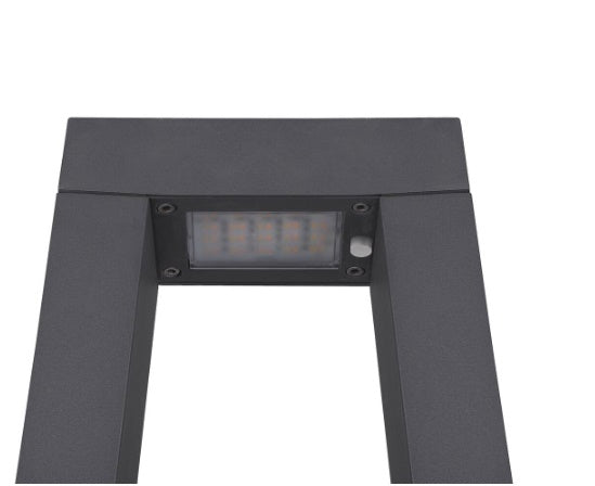 15W(1240/1300Lm) BOOKAT Pole PHASE Surface Mount LED Luminaire, Anthracite, IP65, IK05, Neutral White 4000K