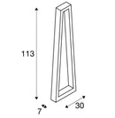 15W(1240/1300Lm) BOOKAT Pole PHASE Surface Mount LED Luminaire, Anthracite, IP65, IK05, Neutral White 4000K