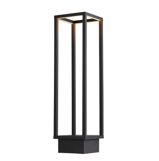 Накладной светодиодный светильник 7W(340Lm) QUADRULO, антрацит, IP55, теплый белый свет 3000K