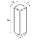 Накладной светодиодный светильник 7W(340Lm) QUADRULO, антрацит, IP55, теплый белый свет 3000K