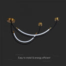 20W(2500Lm) LED dizaina gaismeklis, V-TAC, IP20, neitrāli balta gaisma 4000K