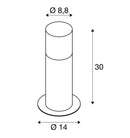 GRAFIT 30 Outdoor floor lamp, TC-DSE, IP44, matt anthracite, energy-saving bulb, dimensions (L/W/D): 8.8/30 cm, maximum wattage: 11 W