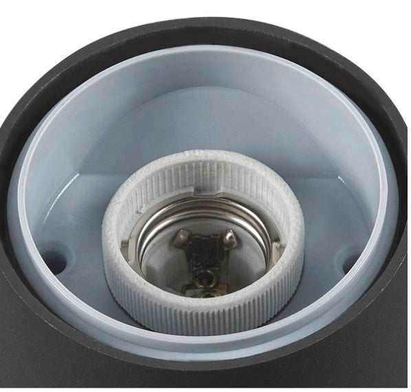 MAX 11W GRAFIT E27 60 Pole apaļš uz virsmas montējams LED dārza gaismeklis, IP44, matēts antracīts