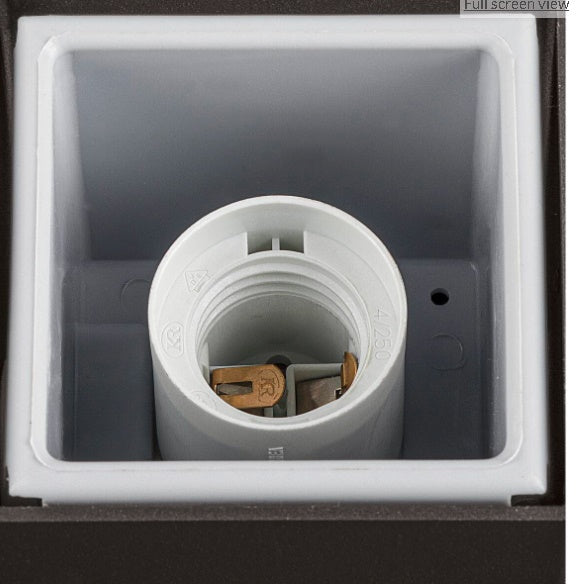 MAX 11W GRAFIT E27 90 Pole kvadrata uz virsmas montējams LED dārza gaismeklis, IP44, matēts antracīts