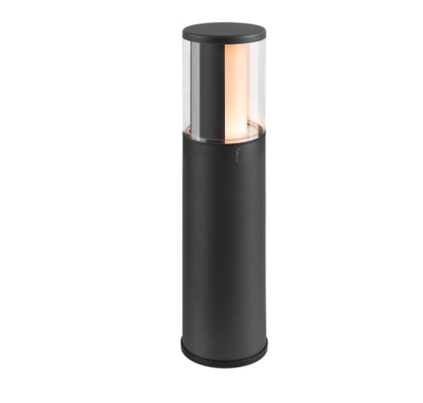 DALI M-POL 30 Pole Bollard uz virsmas montējams LED dārza gaismeklis profesionāliem projektiem, matt anthracite, IP6565, IK10. Krāsu temperatūru (2700/3000 K) var izvēlēties, izmantojot CCT slēdzi pirms uzstādīšanas