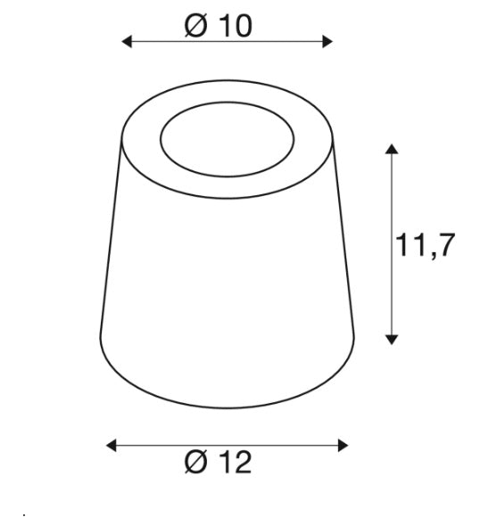 MAX10W GU10 CONCRETO FL Surface mounted LED luminaire, concrete, IP65, IK05