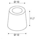 MAX10W GU10 CONCRETO FL Surface mounted LED luminaire, concrete, IP65, IK05