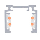 48V DALI 2 m uz virsmas montējama sliede melna