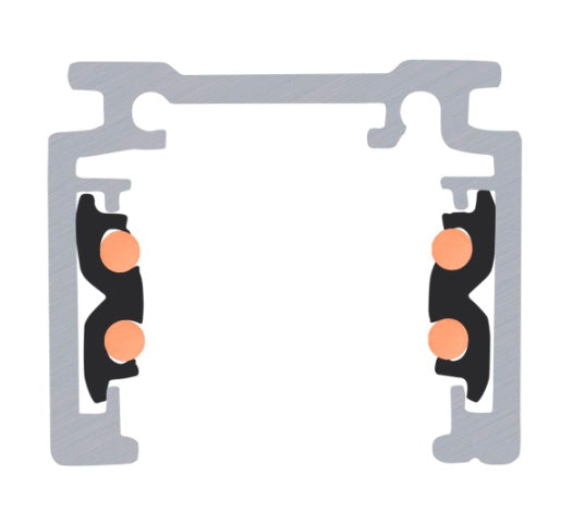 48V 3m DALI uz virsmas montējama sliede melna