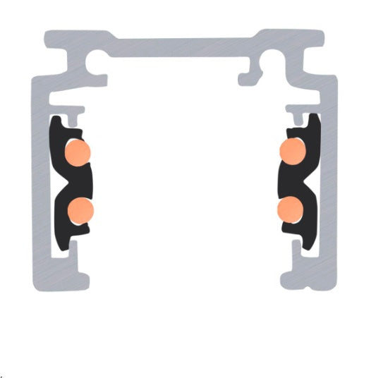 48V 4m DALI surface-mounted rail black