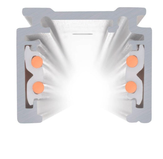 48V 4m DALI uz virsmas montējama sliede balta