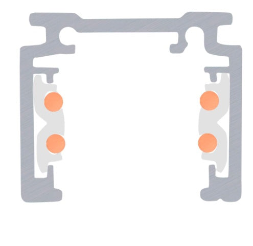 48V 4m DALI uz virsmas montējama sliede balta