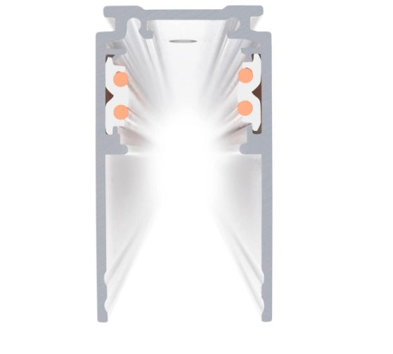 2 m Dziļās Montāžas Sliede – 48V TRACK Sistēmai balta