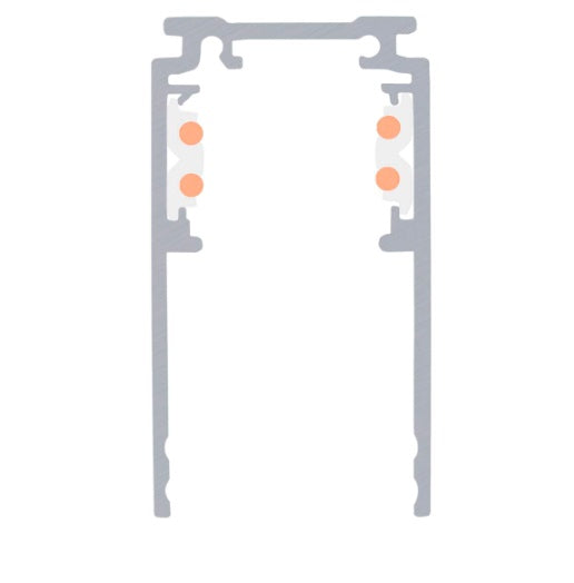 2 m Dziļās Montāžas Sliede – 48V TRACK Sistēmai balta