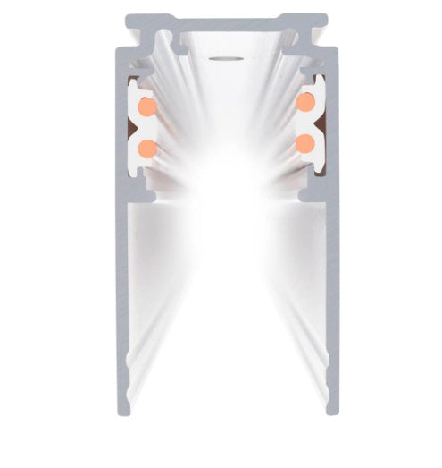 3 m iebūvējama montāžas sliede – 48V TRACK sistēmai balta