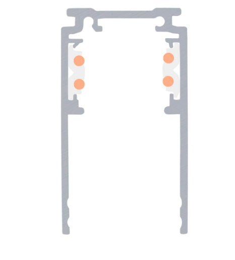 3 m iebūvējama montāžas sliede – 48V TRACK sistēmai balta