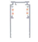 3 m iebūvējama montāžas sliede – 48V TRACK sistēmai balta