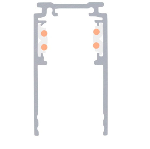 48V DALI 4 m iebūvējama montāžas sliede, balta