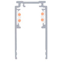 48V DALI 4 m iebūvējama montāžas sliede, balta