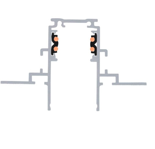 48V DALI 1 m iebūvējama montāžas sliede melna