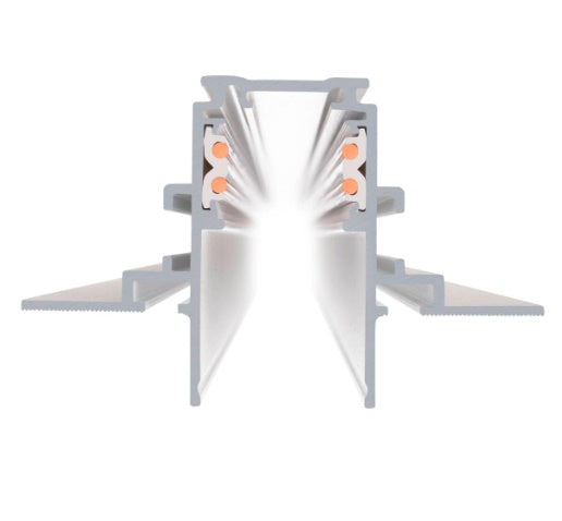 48V DALI 3 m iebūvējama montāžas sliede balta