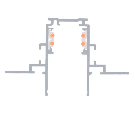 48V DALI 3 m iebūvējama montāžas sliede balta