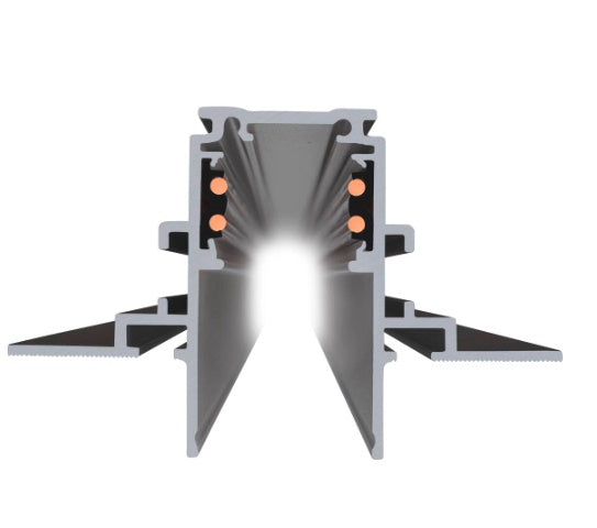 48V DALI 4 m iebūvējama montāžas sliede, melna