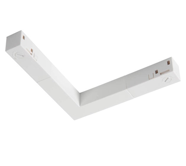 48V DALI L veida sliežu ceļu savienotājs balts