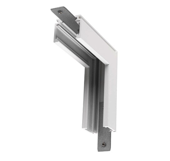 Mehāniskais L-veida Savienotājs – 48V TRACK Sistēmai balta