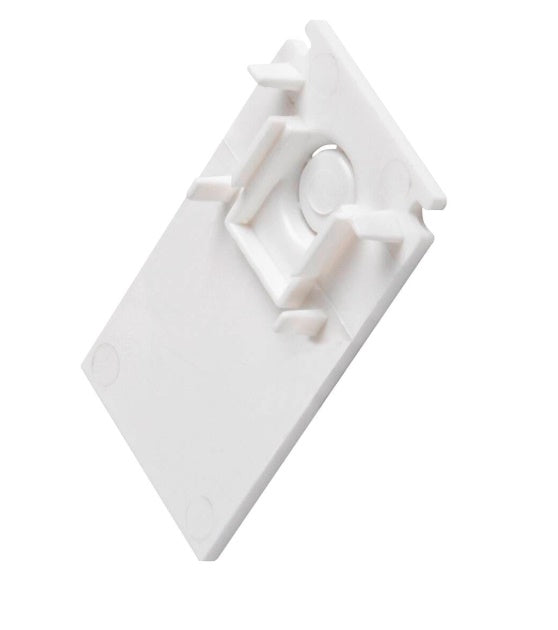 48V TRACK System Deep Mount Rail End Cap white