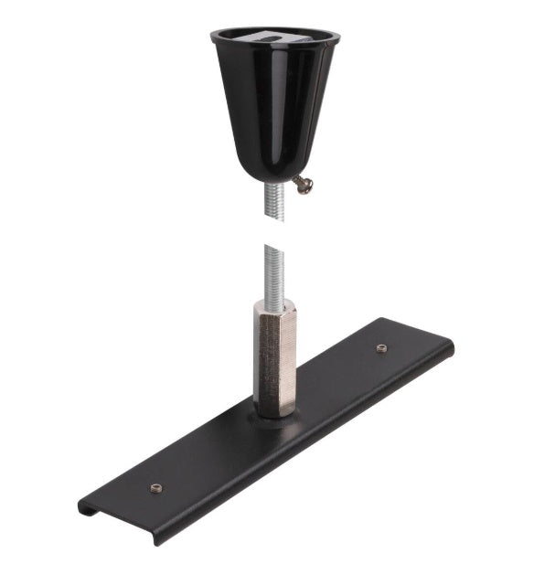 48V DALI atbalsta plāksne ar montāžas komplektu piekaramajiem sliežu gaismekļiem