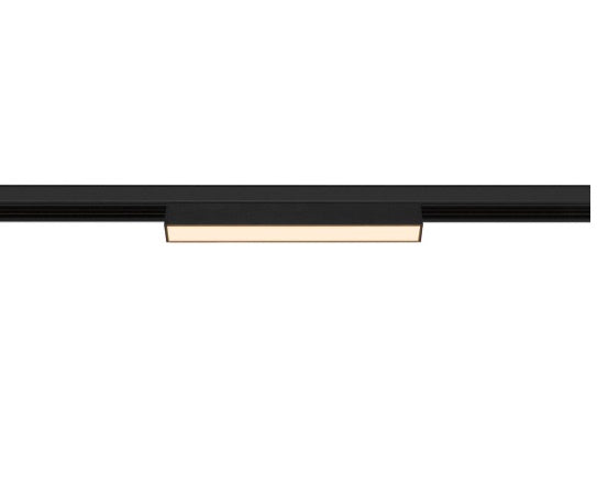 7.3W(570Lm) 48V DALI 2 IN-LINE 44 LED lineārs sliežu gaismeklis, IP20, IK02, melns,dimmējams, silti balta gaisma 3000K