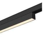 7.3W(540Lm) 48V DALI 2 IN-LINE 44 LED lineārs sliežu gaismeklis, IP20, IK02, melns,dimmējams, silti balta gaisma 2700K