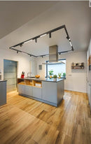 7.3W(570Lm) 48V DALI 2 IN-LINE 44 LED lineārs sliežu gaismeklis, IP20, IK02, melns,dimmējams, silti balta gaisma 3000K