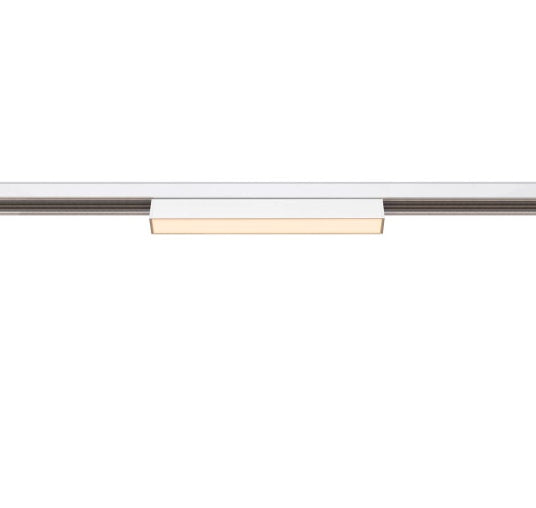 7.3W(570Lm) 48V DALI 2 IN-LINE 44 LED lineārs sliežu gaismeklis, IP20, IK02, melns,dimmējams, silti balta gaisma 3000K