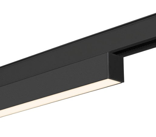 7.3W(680Lm) DALI 2 IN-LINE 22 LED lineārais sliežu gaismeklis, IP20, IK02, dimmējams, matēti melns, neitrāli balta gaisma 4000K