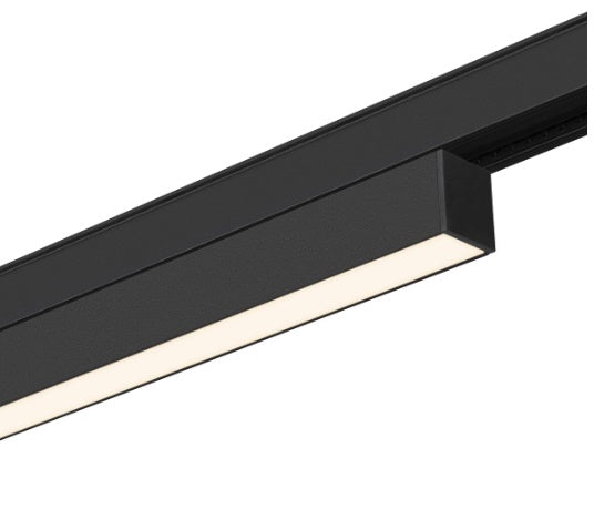 7.3W(680Lm) DALI 2 IN-LINE 22 LED lineārais sliežu gaismeklis, IP20, IK02, dimmējams, matēti melns, neitrāli balta gaisma 4000K