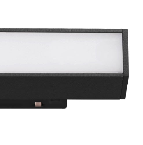 7.3W(680Lm) DALI 2 IN-LINE 22 LED lineārais sliežu gaismeklis, IP20, IK02, dimmējams, matēti melns, neitrāli balta gaisma 4000K