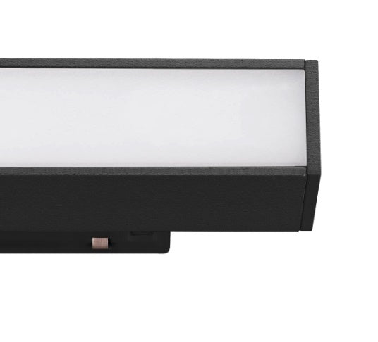 14W(1180Lm) 48V DALI 2 IN-LINE 44 LED lineārs sliežu gaismeklis, IP20, IK02, melns,dimmējams, silti balta gaisma 3000K