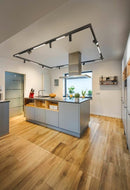 14W(1140Lm) 48V DALI 2 IN-LINE 44 LED lineārs sliežu gaismeklis, IP20, IK02, melns,dimmējams, silti balta gaisma 2700K