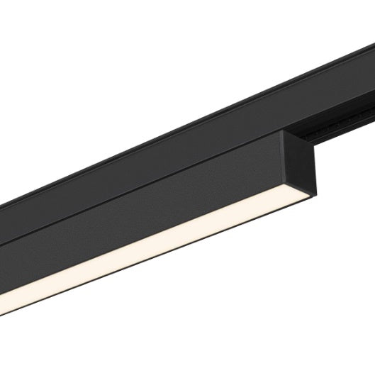 14W(1450Lm) 48V IN-LINE 44 LED lineārais sliežu gaismeklis, IP20, IK02, matēts melns, neitrāli balta gaisma 4000K