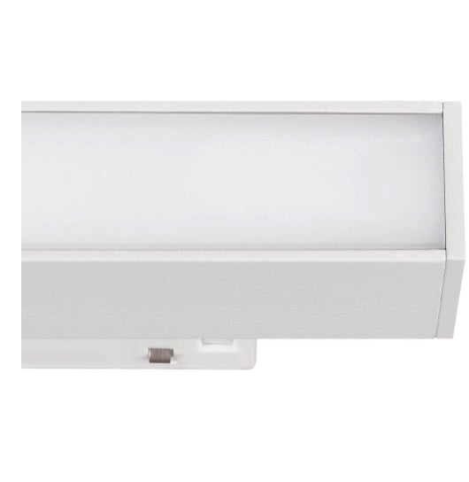 14W(1450Lm) 48V IN-LINE 44 LED lineārais sliežu gaismeklis, IP20, IK02, matēts balts, neitrāli balta gaisma 4000K