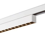 7.3W(580Lm) 48V DALI IN-LINE 22 LED lineārs sliežu gaismeklis, IP20, IK02, balts, dimmējams, silti balta gaisma 2700K