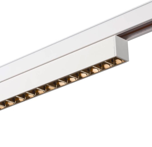 7.3W(580Lm) 48V DALI IN-LINE 22 LED linear track luminaire, IP20, IK02, white, dimmable, warm white light 2700K