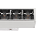 7.3W(580Lm) 48V DALI IN-LINE 22 LED lineārs sliežu gaismeklis, IP20, IK02, balts, dimmējams, silti balta gaisma 2700K