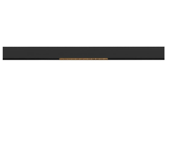 7.3W(610Lm) 48V DALI IN-LINE 22 LED lineārs sliežu gaismeklis, IP20, IK02, melns, dimmējams, silti balta gaisma 3000K