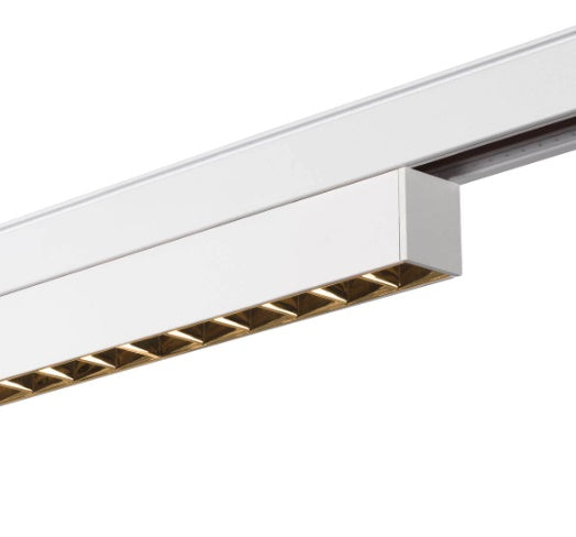 7.3W(610Lm) 48V DALI IN-LINE 22 LED linear track luminaire, IP20, IK02, white, dimmable, warm white light 3000K